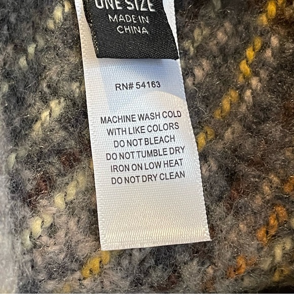 MARC NNEW YORK elegant shades of brown & gold fringe cape/poncho One Size - Picture 4 of 15